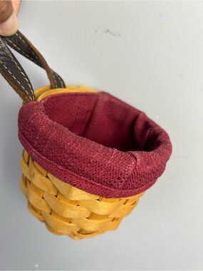 Longaberger Extra Small Foyer Basket Set With Paprika Liner